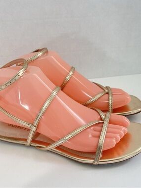 SCHUTZ Gold Strappy Sandals